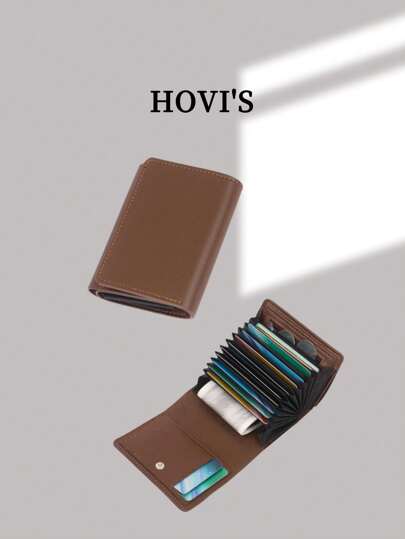 HOVI'S Fashion Minimalist Mini Wallet Business Office Commuter Portable Multifunctional Multi-Card Wallet For Men Men's Wallets, Card Cases & Money Organizers