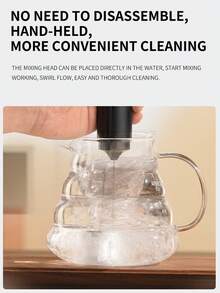 Brutelle 1pc Handheld Blender Milk Froth Coffee Blender Strong Fast Frothing High Quality Stainless Steel Rechargeable Portable Milk Frothing Equipment For Home Restaurant Cafe Coffee Corner