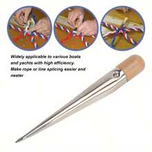 1pc Boat Rope Splicing Tool - Durable Stainless Steel, For Splicing Rope Kit, Easy Braiding And Threadin With Plastic Handles Rope Fids, For Boat Yacht Cabin Hardware Supplies