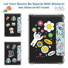 Capa Compatível com Kindle 6" 2022/2024/Kindle Paperwhite 6.8" 2021/Kindle Paperwhite 7" 2024 Lançado, Couro PU Premium + Capa Traseira de TPU Macio Transparente com Função Dormir/Despertar Automática para Kindle 2024/2022 11ª Geração.