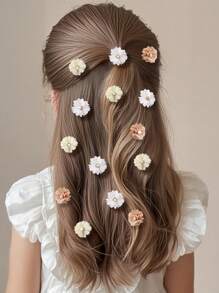 117 presilhas de cabelo com strass para meninas, lindos elásticos de princesa, faixas de cabelo duráveis e anti-danos, scrunchies de toalha, presilhas de pato versáteis e da moda, acessórios de cabelo adequados para uso diário, presente