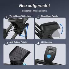 MERACH Stair Stepper For Home Gym Exercise, Vertical Climber Machine For Full Body Workout, Compact Folding Cardio Exercise Climber With Extended Step Width, Adjustable Handlebars & Pedals - Đen - Có thể điều chỉnh sức đề kháng - Xem 4