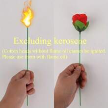 魔法火玫瑰道具 - 迷人的舞台和派对魔术，非常适合婚礼、圣餐和圣诞节活动，耐用塑料