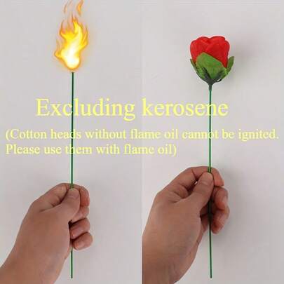 魔法火玫瑰道具 - 迷人的舞台和派对魔术，非常适合婚礼、圣餐和圣诞节活动，耐用塑料