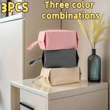 3pcs Minimalist Travel Underwear & Socks Organizer Bags - Portable, Secure Storage For Dorms And On-The-Go, Essential Small Item Pouches, Durable Chemical Fiber Material, Lightweight And Compact Design For Easy Packing, Dorm Room Organizer|Compact Organizer|Lightweight Storage, Luggage For Travel Closet Organization And Storage Clothes Organizer Bedroom