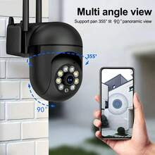 3MP 2K 高清智能摄像机，无线智能安全摄像机，2.4GHz WiFi 智能摄像机，无线室内监控摄像机系统，USB 供电，360° 全景视图，运动检测 AI 面部跟踪，警报声音，双向音频，夜视