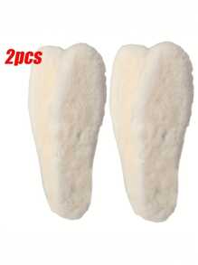 2 Pairs Super Thick Warm Winter Snow Boot Insoles - Soft Wool Fleece With Plush Lining, Extremely Cozy And Warm, Hand Washable, Ideal For Cold Weather And Extreme Temperatures | Fluffy Insole Design | Toasty Warmth