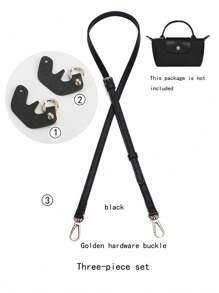 钱包带手提包斜挎可调节肩带转换包带及配件可自由更换搭配 - 黑色 - 查看 20