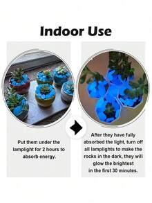 500pcs Glow In The Dark Stones Garden Decor Micro Landscape Aquarium Outdoor Yard Set, 200pcs/100pcs Glow In The Dark Pebbles Filler For Vases, Jars, Garden, Walkway Decoration, DIY Glow Stones