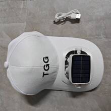 Solar Powered Fan Sunshade Hat, Dual Power Supply, Portable, Versatile, Unisex Summer Outdoor Beach Sun Protection Creative Baseball Cap