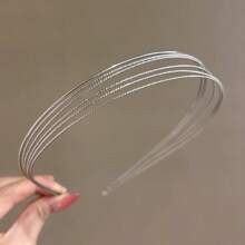 1 pieza Diadema de metal vintage importada de Corea, con borde delgado, broche de pelo presionado, diadema versátil para actividades al aire libre, accesorio para el cabello, tocado de oro, diadema, aro para el cabello