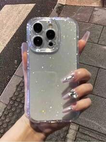 1 个透明穿孔 2.0 毫米厚星空闪光手机壳带挂绳，防震，兼容 11/12/13/14 Pro Max/Xs/Xr/11 Pro/11 Pro Max/12 Pro/12 Pro Max/13 Pro/13 Pro Max/7 Plus/14 Pro/14 Pro Max/14 Plus/7 Plus/8 Plus/8/Se2 防水防摔防刮 - 彩色 - 查看 5