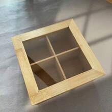 Boîte de rangement et organisateur de thé en bambou avec couvercle magnétique - fenêtre en acrylique transparent pour une vue facile - Récipient à thé en bois durable avec 8 compartiments réglables - Boîte de rangement multifonctionnelle au fini bois empilable pour sachets de thé
