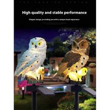 1 Đèn trang trí sân vườn chạy bằng năng lượng mặt trời, hình cú bằng nhựa với 1 đèn LED, thích hợp cho sân vườn, bãi cỏ, lối đi, sân, tiệc tùng và làm quà tặng Giáng sinh - Nhiều màu - Xem 5