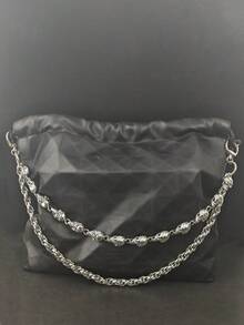 Y2K Stainless Steel Heavy Metal Skull Pants Chain Boy Hip Rock Fashionable Waist Luxury Accessories Summer New Holiday Gifts - Silver - View 3