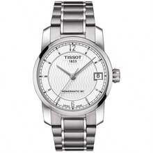 Tissot Women's T-Classic Titanium Powermatic 80 T0872074403700 Bracelet Silver Dial Automatic Movement Deployment Clasp 32mm Round Watch - one-size - View 1