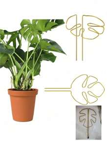 Plant Stem Support, Reusable Metal Climbing Plant Stems Support Stake,Durable Monstera Stabilizer Grapple Holder, Unique Design For Climbing Plants, Turtle Shell Bamboo Clamp Set, Ideal Plant Support For Thriving Growth