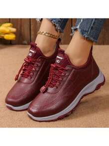 2024 冬季女士厚底冬鞋中老年保暖内衬软底防滑防水保暖靴