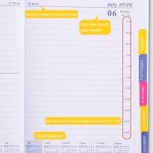 Sanrio دفتر تخطيط يومي ل- هالو كيتي سانريو لعام 2026، دفتر يومي لمدة 365 يوم، دفتر إدارة الوقت باللغة الإنجليزية، لوازم مدرسية، عودة إلى المدرسة، مناسب كلوازم مدرسية للطلاب العائدين وكهدايا للطلاب.