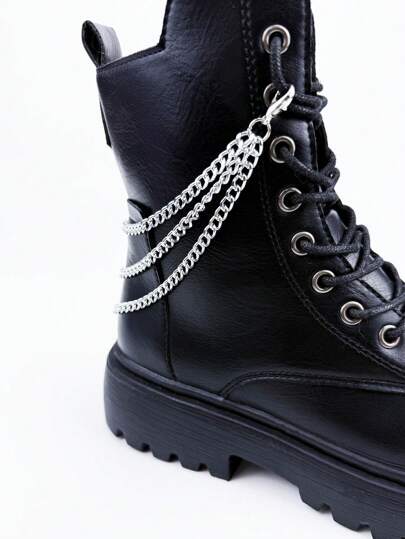 1pc Unisex Boot Chain Decoration, Punk Style Metal Chain Accessory For Boots