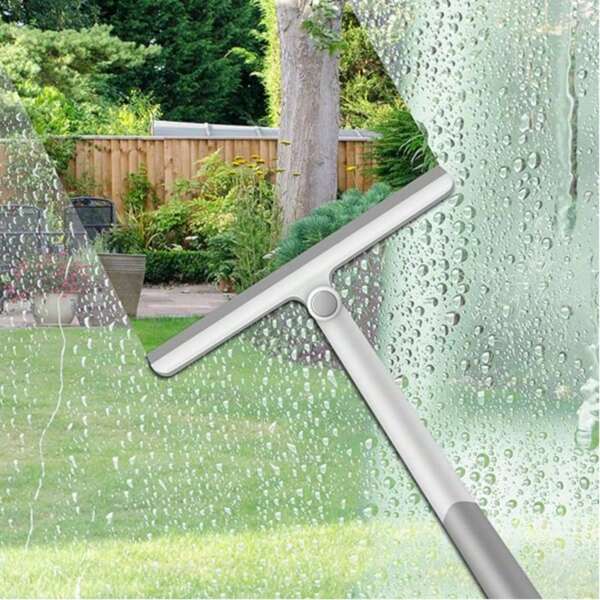 1 Piece Handheld Shower Scraper, Bathroom Glass Cleaning Tool, Glass Wiper, Car Cleaning Tool, Household Cleaning Scraper, Window Scraper, Water Removal Scraper For Shower Doors, Bathrooms, Bathroom Countertops, Windows & Car Glass, Cleaning Supplies, Cleaning Tools