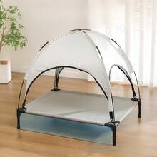 1pc Portable Foldable Washable Anti-Moisture Anti-UV Large Capacity Pet Camp Bed, Suitable For Medium/Small Cats & Dogs Outdoor Use Cat Carrier Cat Backpack Bike Trailer