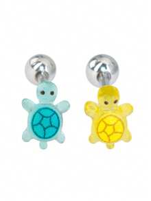 1.6x16mm Stainless Steel Cute Turtle Resin Cartoon Animal Tongue Ring Piercing Jewelry - Turtle Tongue Studs - View 20