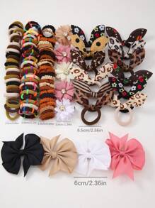 117 presilhas de cabelo com strass para meninas, lindos elásticos de princesa, faixas de cabelo duráveis e anti-danos, scrunchies de toalha, presilhas de pato versáteis e da moda, acessórios de cabelo adequados para uso diário, presente