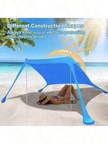 Carpa de playa plegable y emergente automática con protección UV, adecuada para uso al aire libre