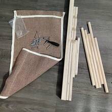 1pc Cat Scratching Board Scratch Pad Cat Nest Assembled Solid Wood Jute Mat Durable And Non-Shedding Kitten Lounge Chair Rocking Bed Pet Supplies