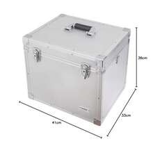 1481202 Suspension File Box Aluminium Case for DIN A4 Suspension Files 41 x 33 x 36 cm - Silber - Übersicht 6