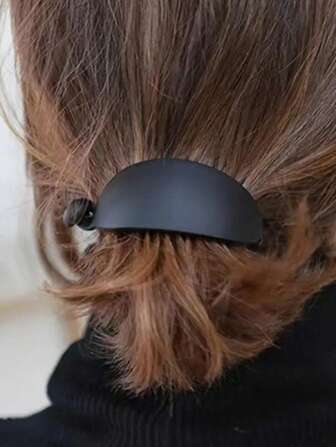 2 piezas Clips retorcidos de plátano mate simples, accesorios para el cuidado del cabello corto, accesorios para el cabello de mujer, sujetadores de cola de caballo, pinzas para el cabello, pasadores para el cabello, artículos escolares, accesorios para el cabello