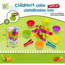1 Set Juguetes educativos de conteo de animales de goma suave Montessori para niños, juego de aprendizaje temprano cognitivo con cuencos para clasificar y hacer coincidir colores, excelente para el desarrollo de habilidades matemáticas y el juego sensorial, regalo ideal para la interacción entre padres e hijos (colores aleatorios en el empaque) - Conjunto de juguetes de iluminación. - Ver 17