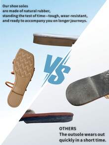 planare 女士时尚休闲度假风方头绑带PU露趾套脚舒适夏季黄色平底凉鞋，沙滩装扮 - 黃色 - 查看 7