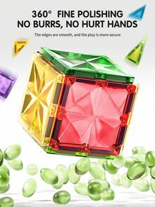 42/74/126/158 khối đồ chơi từ tính cho trẻ em, đồ chơi xây dựng thiết kế cho trẻ em, bộ khối từ tính có hộp đựng, khối từ tính mạnh, đồ chơi STEM, đồ chơi học tập và giáo dục, phát triển trí tuệ, quà tặng sinh nhật mùa tựu trường cho bé trai và bé gái (màu ngẫu nhiên) - Nhiều màu - Xem 8