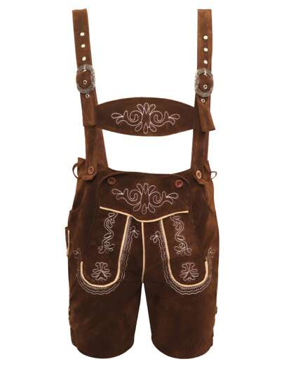 Pantaloncini Lederhosen bavaresi per uomo, Oktoberfest Festival della birra di Monaco