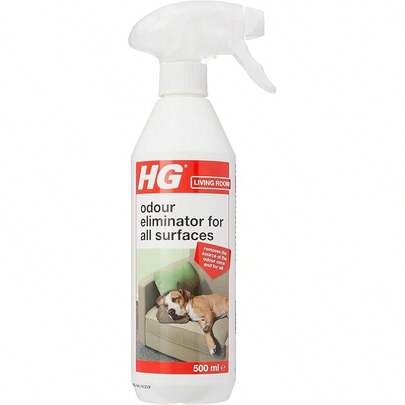 HG Odour Eliminator For All Surfaces, Smell Remover For Soft Furnishings, Effective Urine Neutraliser & Pet Odour Eliminator, Carpet Furniture & Room Deodoriser Spray - 500ml