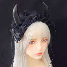 1pc/Set Women's Colorful Butterfly Decor & Wide Lace Headband Hair Accessories, Suitable For Daily Wear And Cosplay, Cute Style, Made Of Polyester And Spandex Halloween Valentine's Day