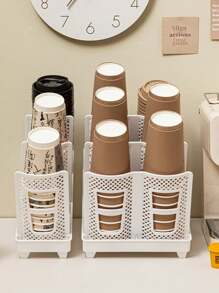 1pc Simple Circular Disposable Cup Holder,Paper Cup Holder,Water Cup Holder,Large Capacity Storage,Single Row And Double Row Can Be Selected,Suitable For Disposable Paper Cups, Water Cups, Tea Cups, Etc,Suitable For Kitchen, Living Room, Etc