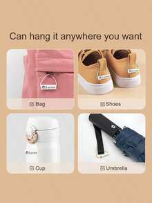 个性化礼品，可定制姓名标签环，适用于鞋子、包包和配饰，防水标签，非常适合旅行、健身和户外活动时整理物品 - 彩色 - 查看 4