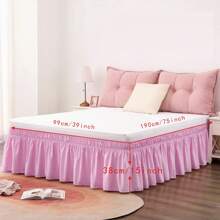 Wrap Around Dust Ruffle Bed Skirt - Dark Grey - For Queen Size Beds With 15 Inch Drop - Elastic Strap - Adjustable Pleated Bedskirt With Brushed Fabric And Wrinkle Free - For Women, Men, Kids & Teens - Multicolor - View 47