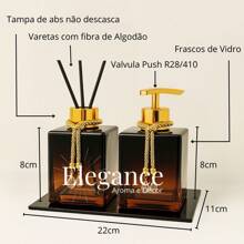 Luxury Lavatory Kit Glass Cube Diffuser + Soap + Tray