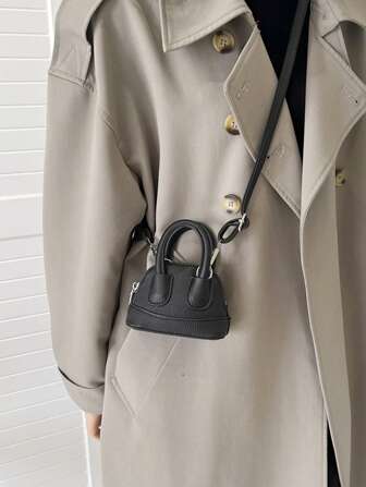 1 pièce Sac à main mini rétro à coquille mode, mignon et compact, convient pour rouge à lèvres, pièces, sac à l'épaule/bandoulière pour femmes, été