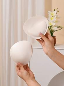 قطعتان من وسادات الصدرية السميكة، قابلة للإزالة والغسيل، تزيد من سمك الصدر، إكسسوارات الصدريات والملابس الداخلية، مناسبة للنساء ذوات الصدور الصغيرة أو المتدلية - لون مشمشي - مشاهدة 5