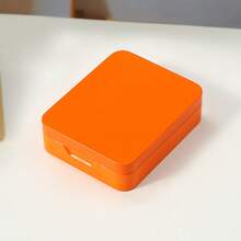 1pc Customizable Pattern Tin Can - Macaron Colors Available (Macaron White/Gold/Orange Etc.), Rounded Body With Smooth Tin Material, Metallic Luster, Tight-Sealing Lid Design - Moisture-Proof, Compact & Practical, Suitable For Tea Lovers, Jewelry Collectors, Home Organization Enthusiasts, And Students