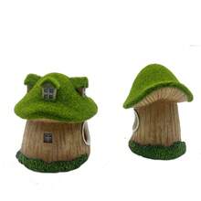 Aquarium Simulation Rockery Landscaping Decoration Stone Landscape Package Aquarium Size Resin Ornaments Moss Mushroom House - 綠色B - 查看 3