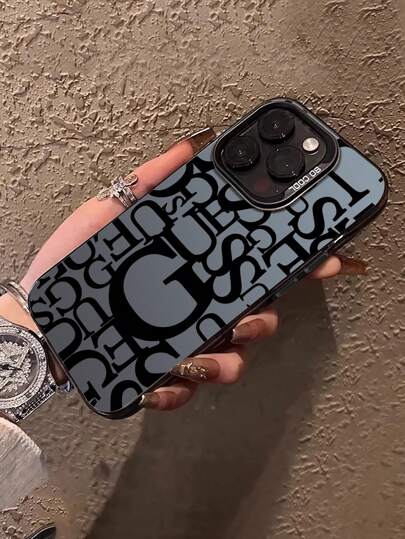 1 pieza Funda de teléfono con diseño de letra compatible con Apple 17, 17 Plus, 17 Pro, 17 Pro Max, 16, 16 Plus, 16 Pro, 16 Pro Max, 15, 15 Plus, 15 Pro, 15 Pro Max, 14, 14 Plus, 14 Pro, 14 Pro Max, 13, 13 Pro, 13 Pro Max, 12, 12 Pro, 12 Pro Max, 11, 11 Pro, 11 Pro Max, 7, 8, X, XS, anti-contaminación, de moda, resistente al agua, a prueba de golpes y rayones