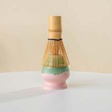 New Ceramic Matcha Bowl Reusable Multicolored Matcha Whisk Holder With Pouring Spout Matcha Making Kit Tea Lovers - Multicolor - View 9