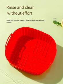 1/2件装，空气炸锅硅胶烤盘家用耐高温硅胶蒸锅烤盘垫烘焙蛋糕专用模具返校 - 彩色 - 查看 7