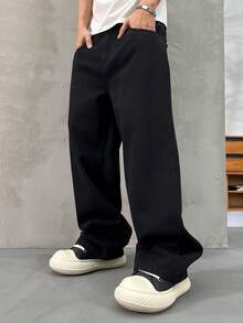 Calça Jeans Preto Casual e Versátil Plus Size Masculino